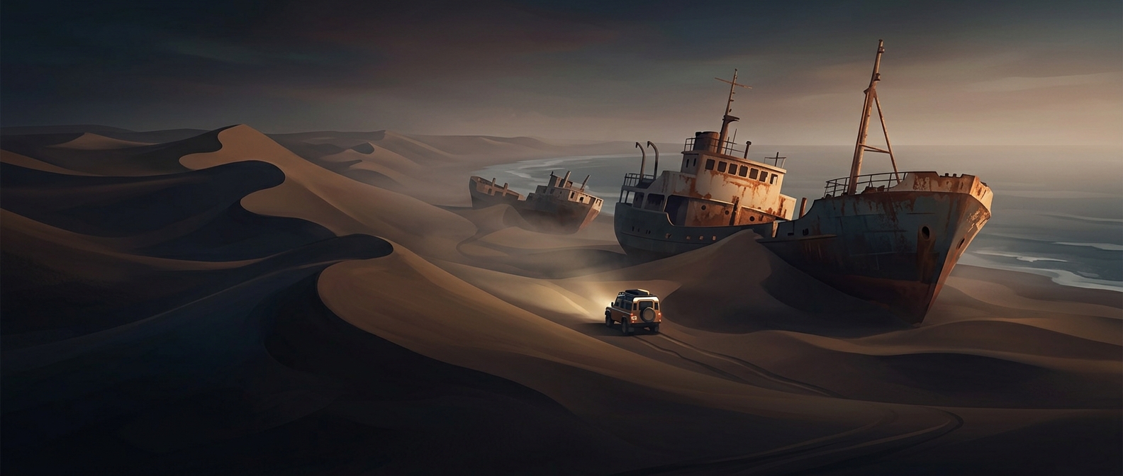 Where shipwrecks lie hundreds of meters inland