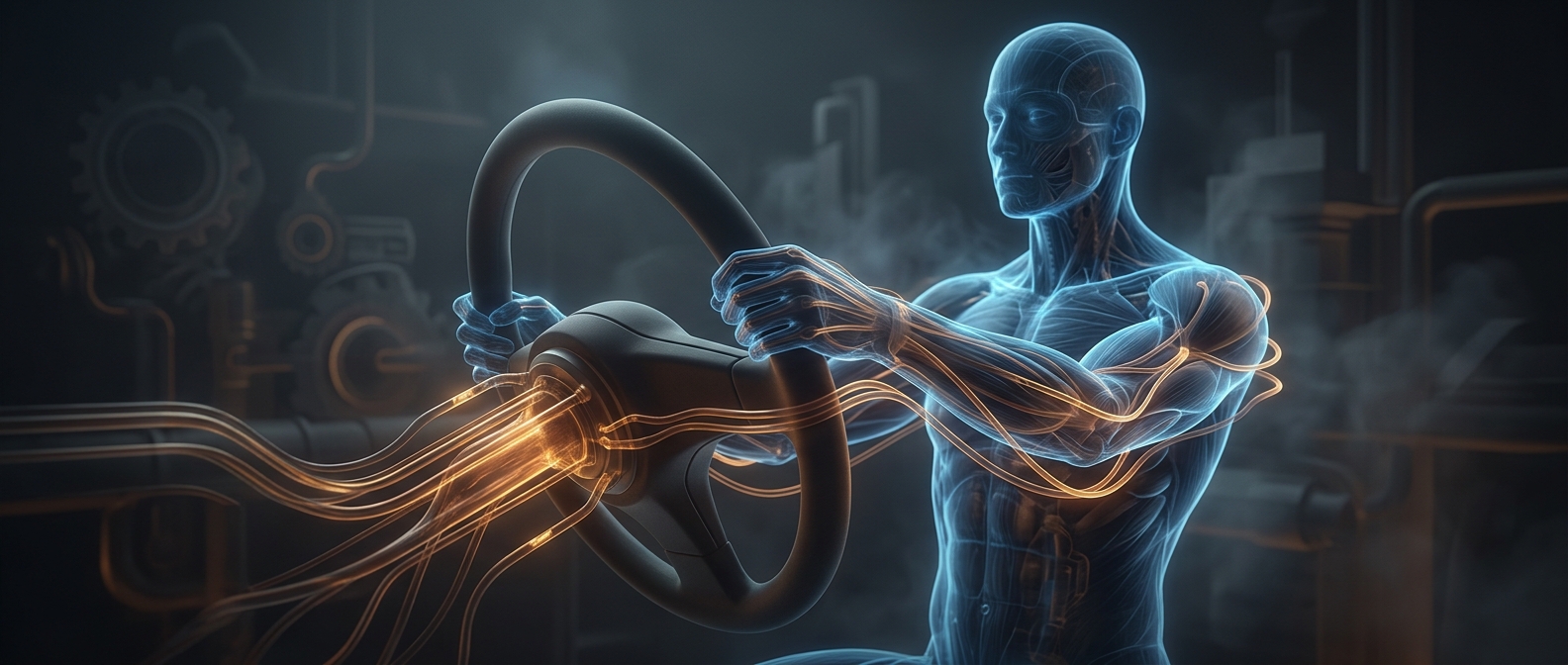 Power steering uses pressurized fluid to assist weak arms