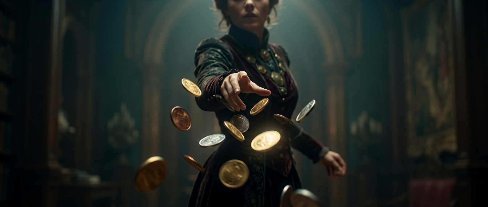 Elizabeth aggressively hurls spare change at your face