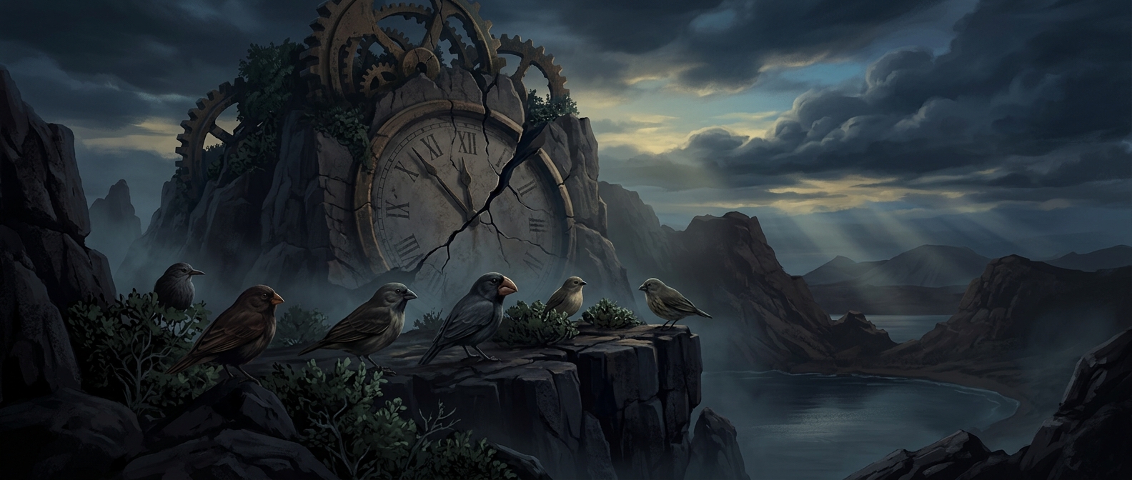 Why island finches disrupt the evolutionary clock