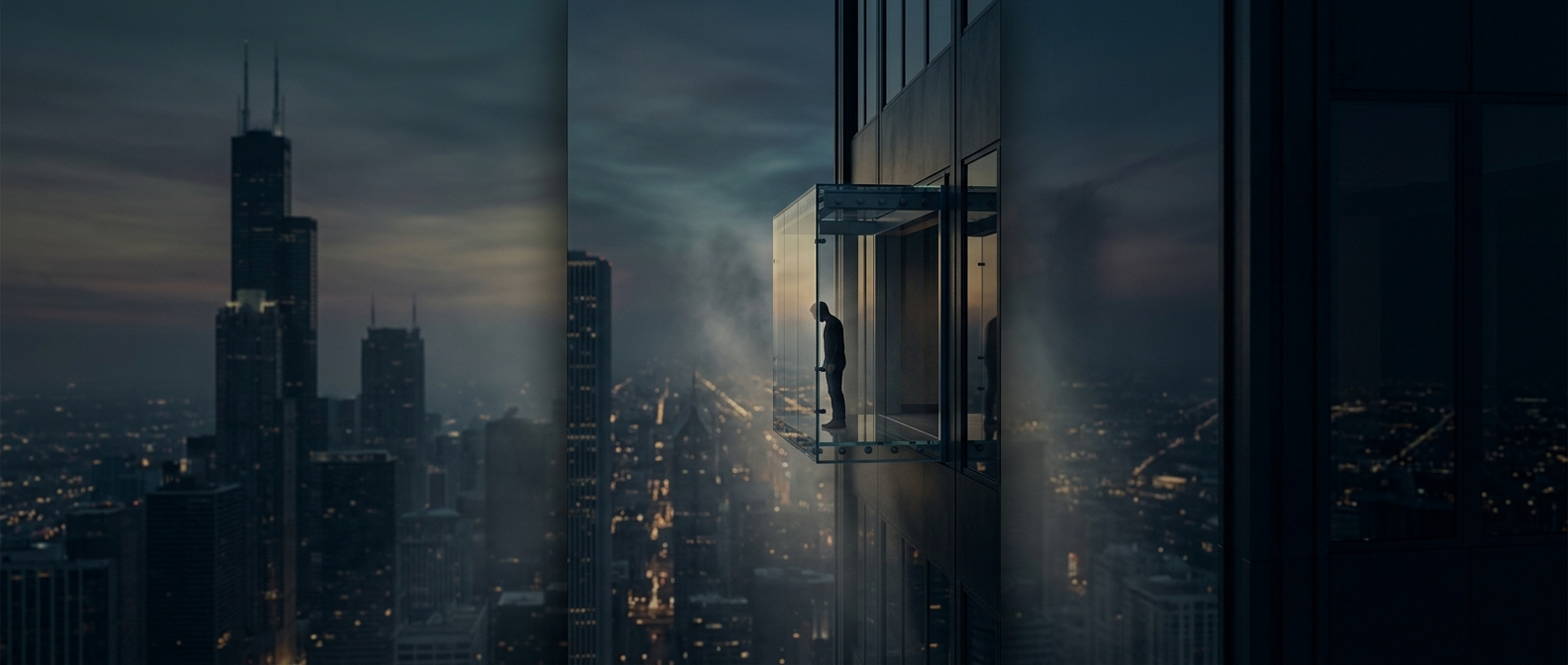Willis Tower features glass balconies extending outward