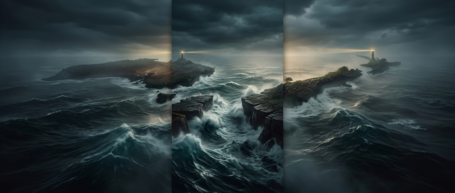 Tasman Sea violently separates Australia and New Zealand