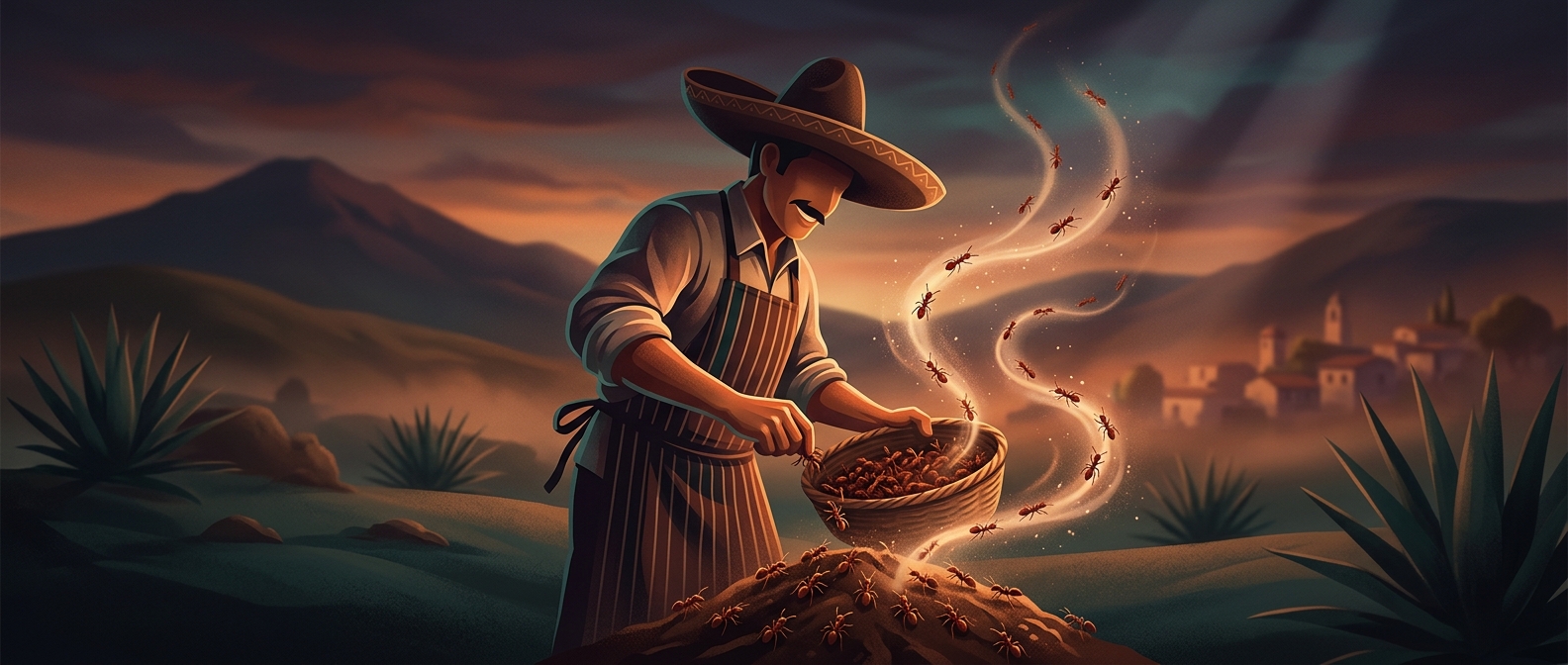 Mexican chefs harvest biting ants for meals
