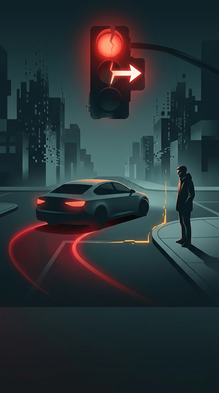 What was the actual original motivation behind the deadly policy of allowing cars to turn right on red?
