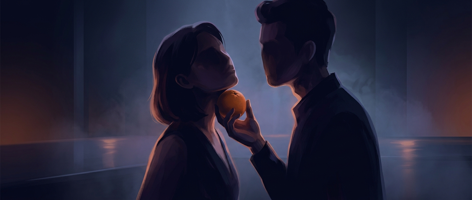 Passing oranges under chins violates personal space