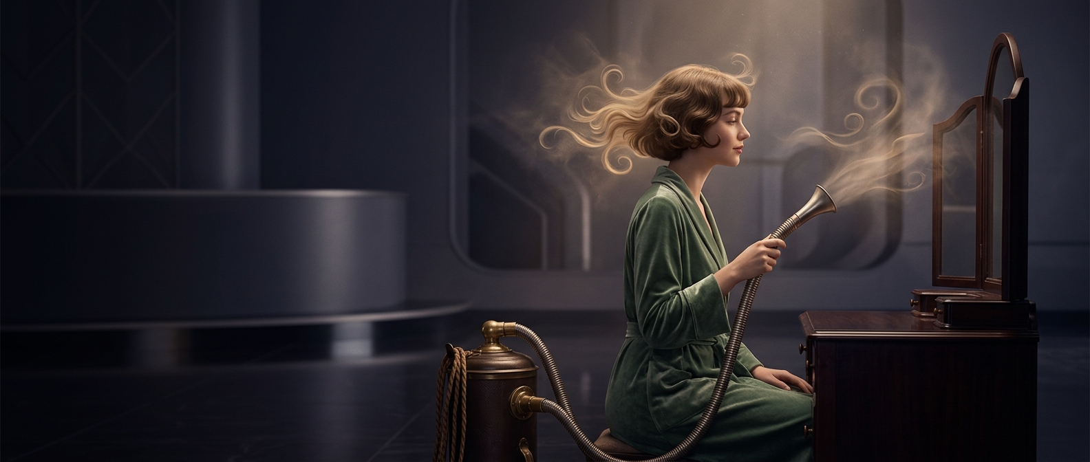 When hair dryers were vacuum cleaner attachments