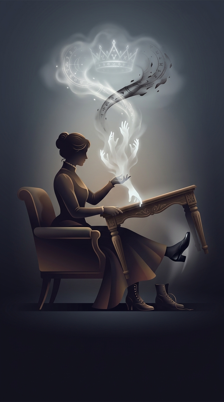 Italian spiritualist Eusapia Palladino became a global sensation in the late nineteenth century for her ability to levitate tables and materialize spectral hands during seances.