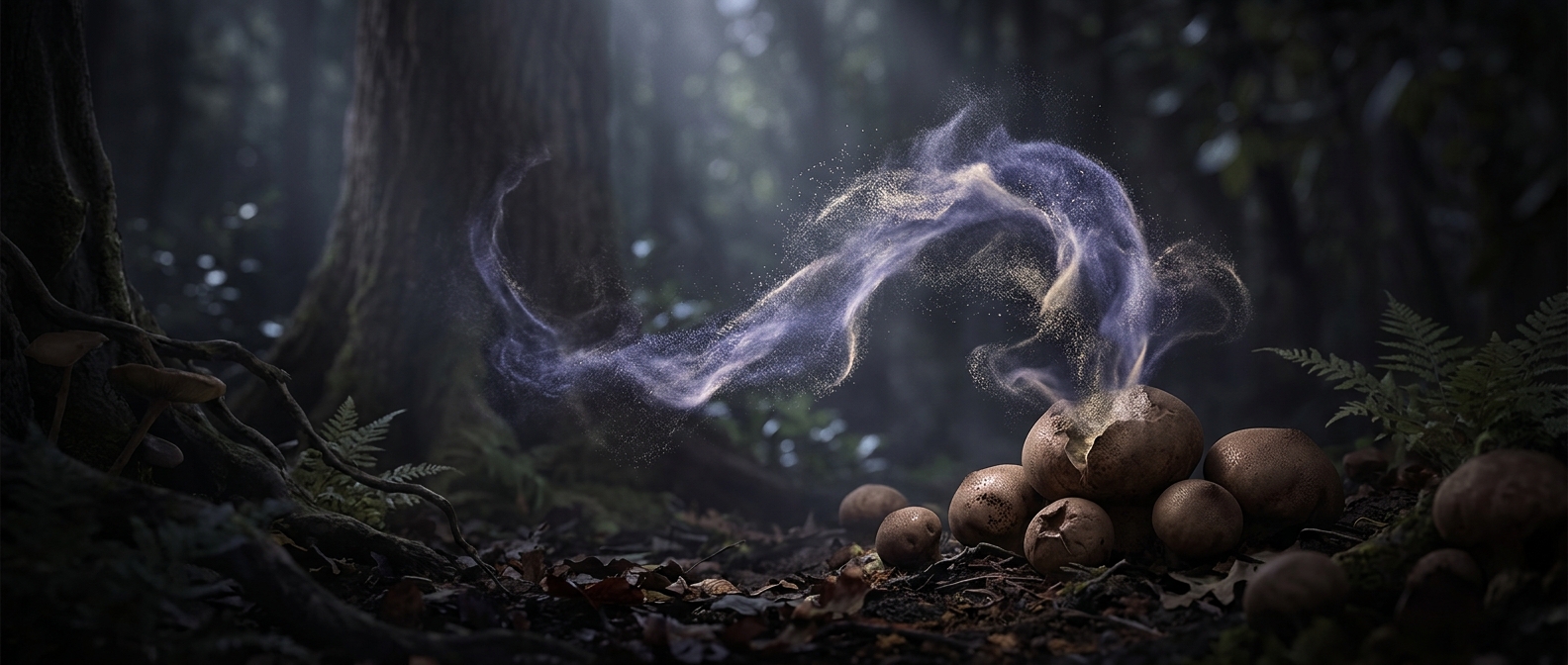 Why puffball mushrooms explode into clouds of spores