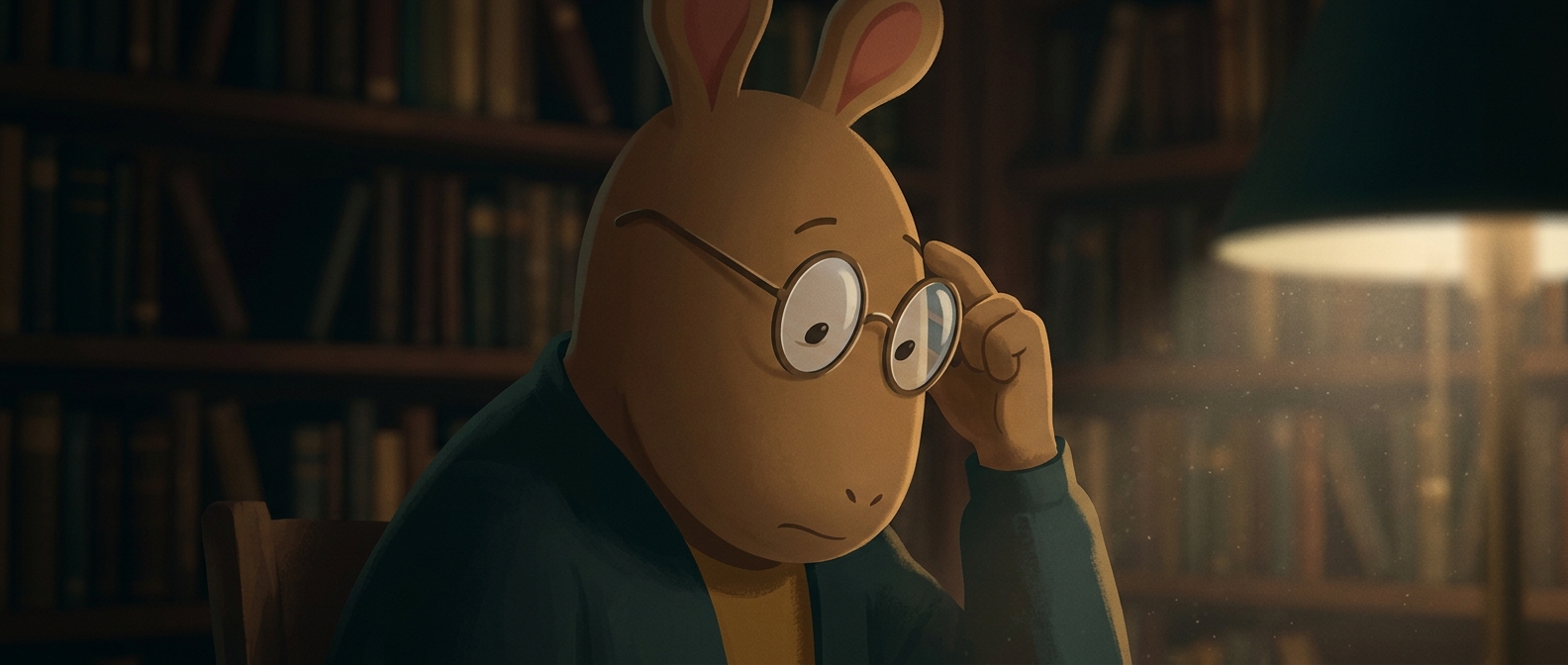 Why Arthur's glasses disappear into his head