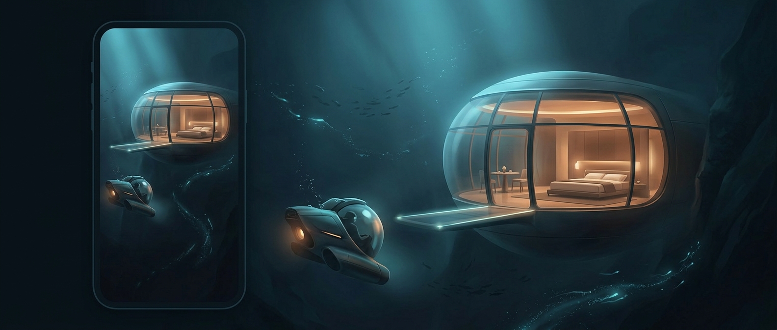 The hotel room that requires a private submarine