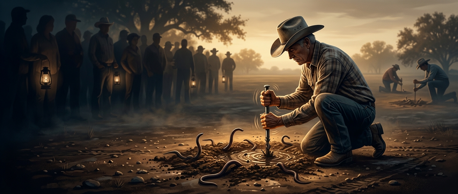 How Texans summon earthworms with music