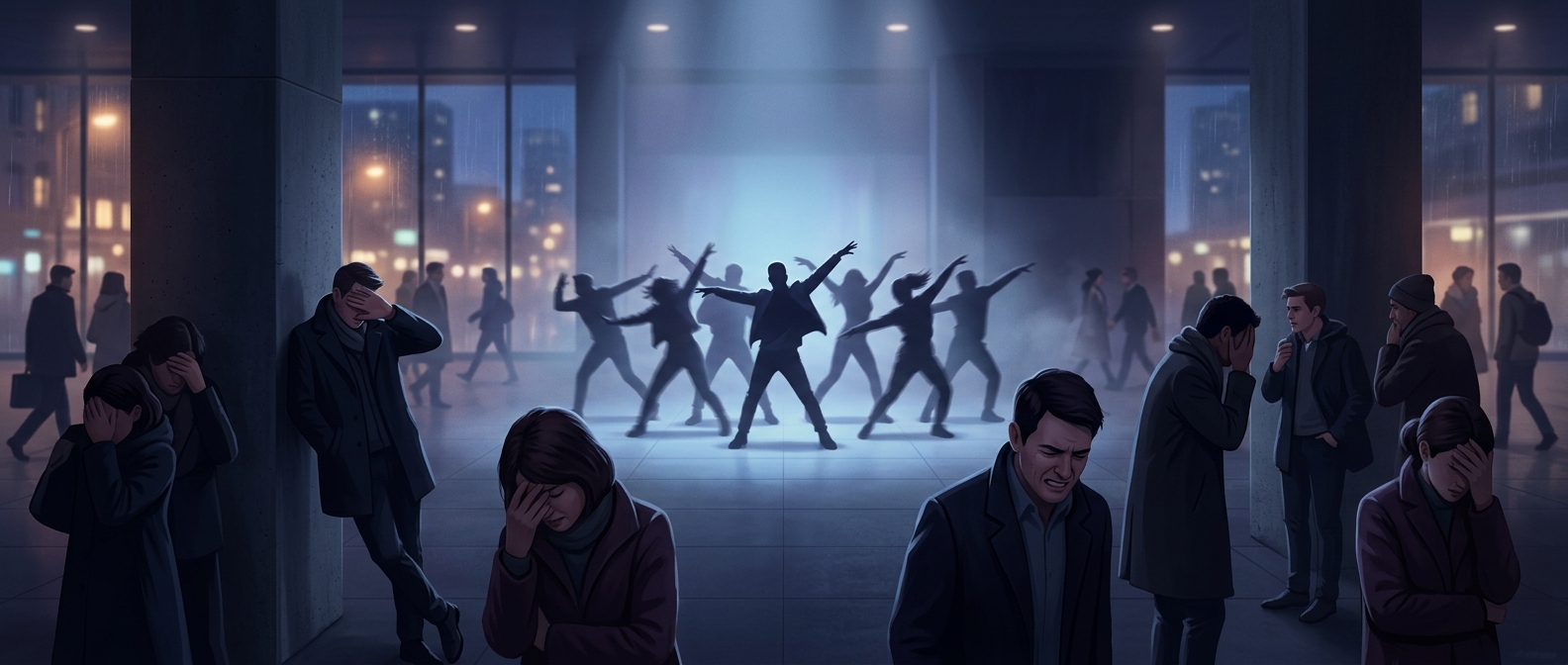Why flash mobs make strangers feel embarrassed