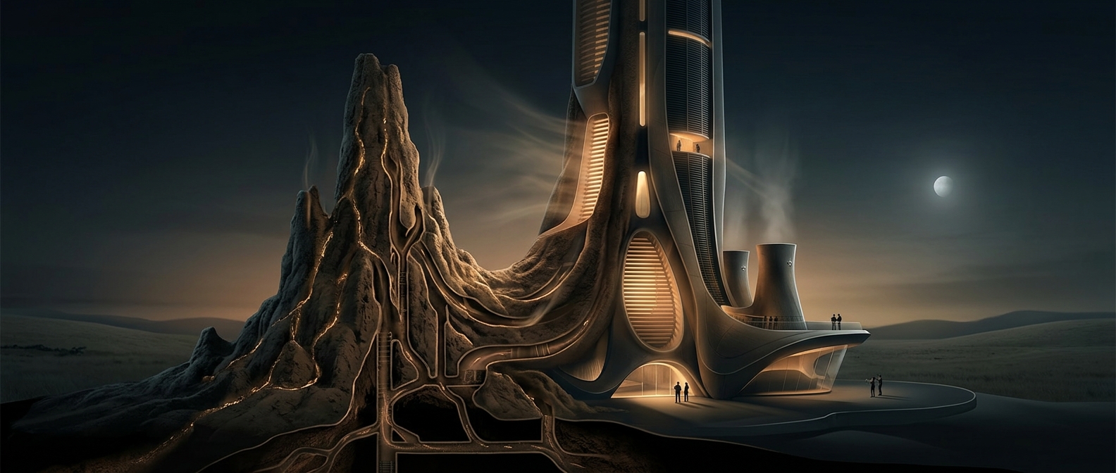The buildings inspired by termite mounds