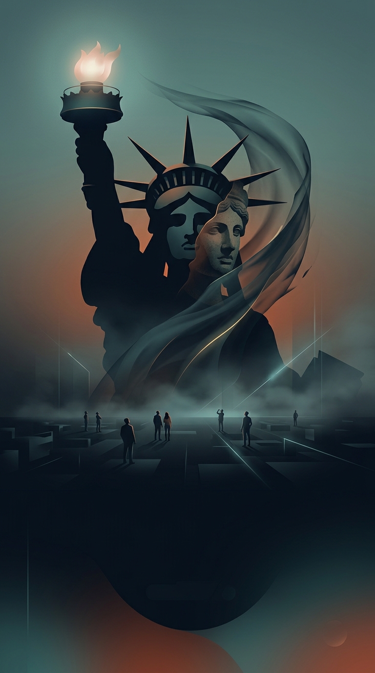 What was the original identity of the iconic Statue of Liberty before she became an American symbol of freedom?