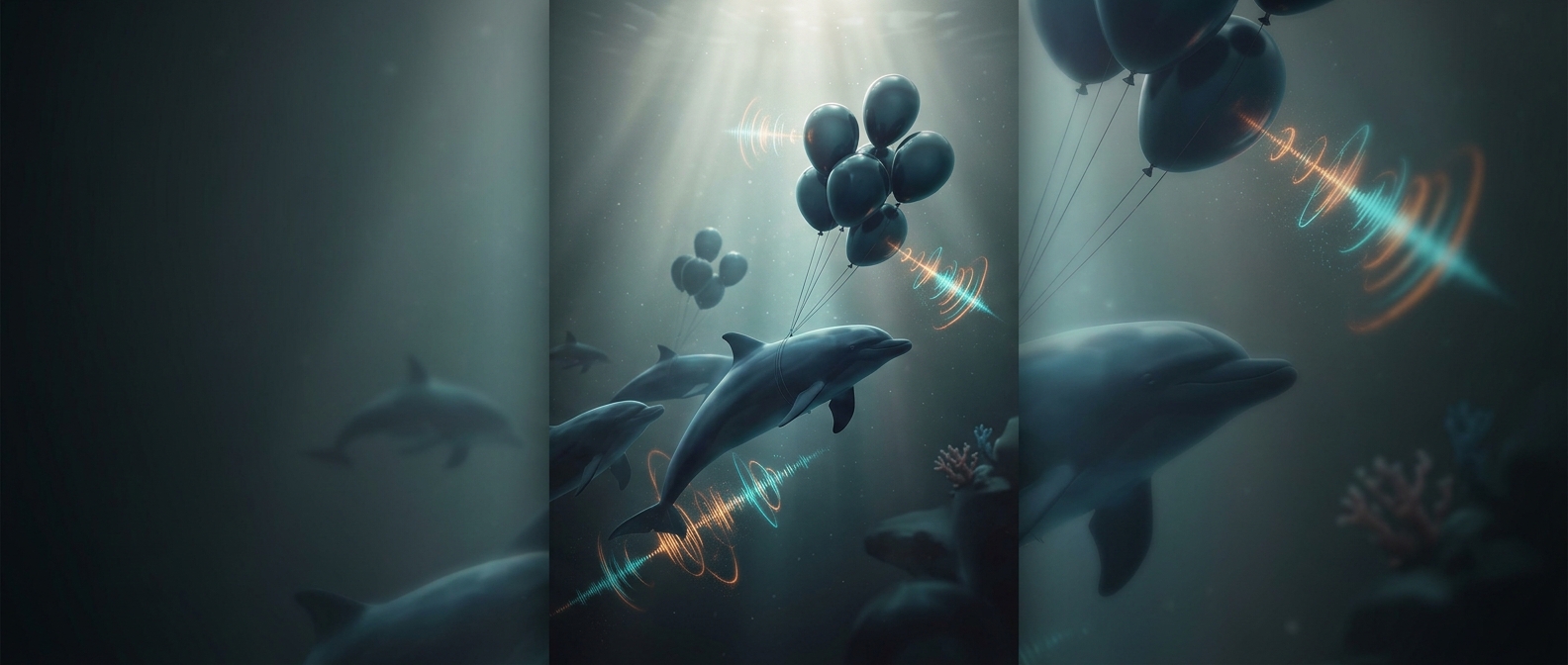 A balloon can sound like a dolphin
