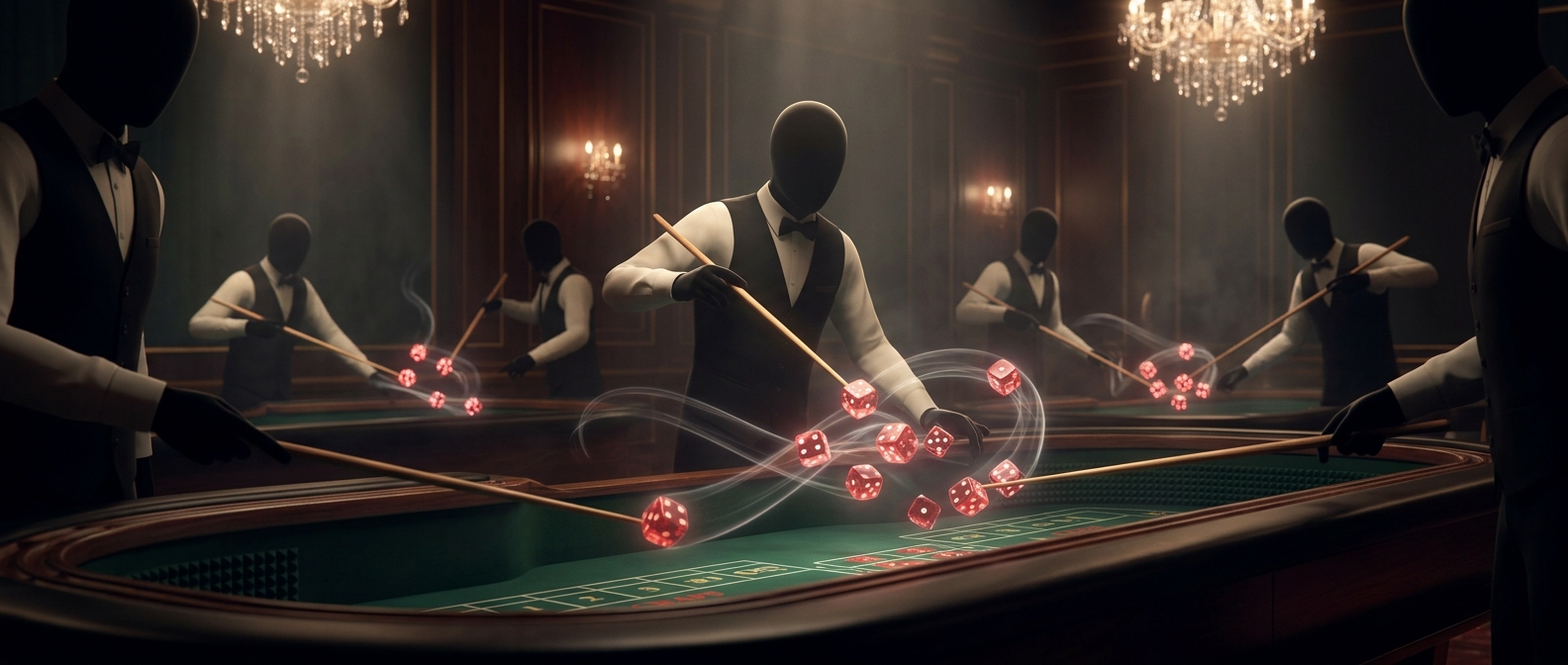 Why the craps stickman moves every die