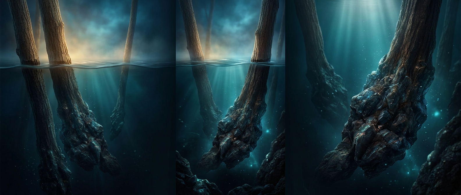 Alder wood becomes rock solid when submerged