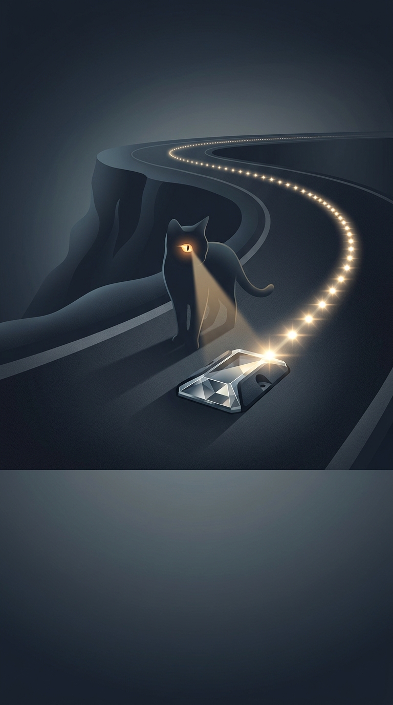 Reflective road studs, universally known as cat's eyes, were invented by an Englishman who was supposedly saved from driving off a deadly cliff by catching the reflection of his…