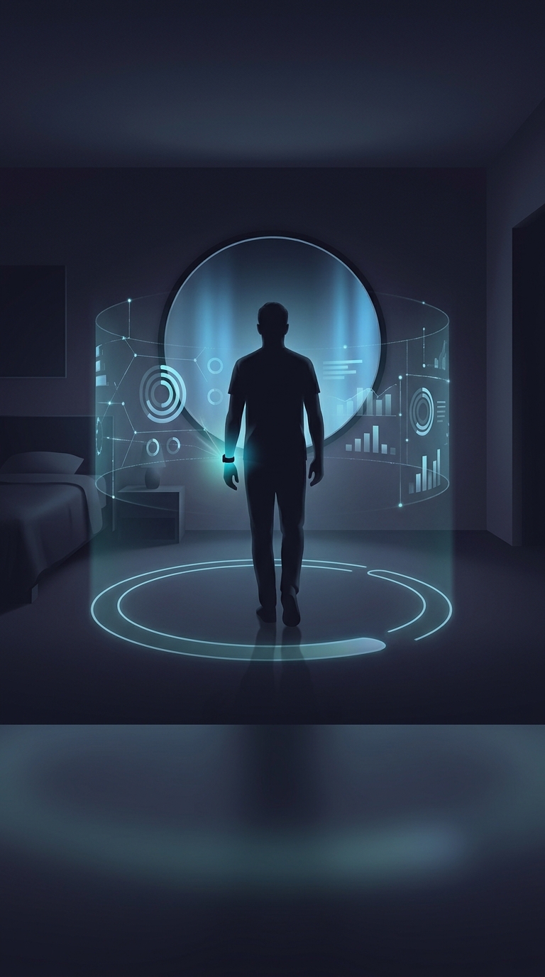 Why do people with fitness trackers often pace around their bedroom aimlessly at 11:45 PM before going to sleep?