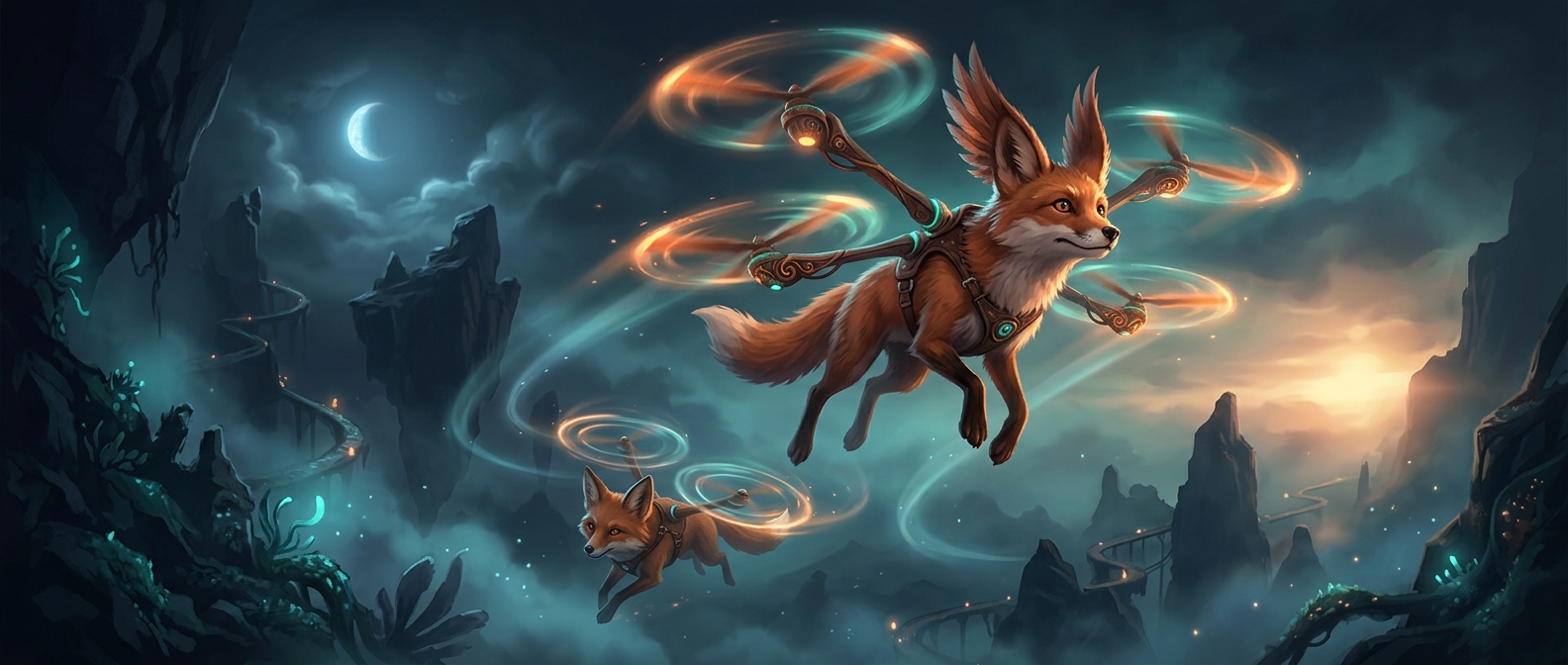How a two-tailed fox flies like a helicopter