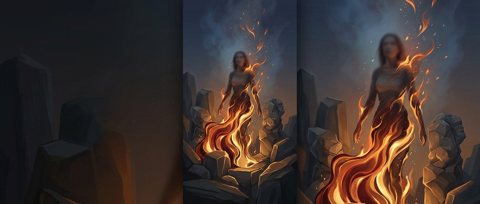 Fire embodies absolute transformation
