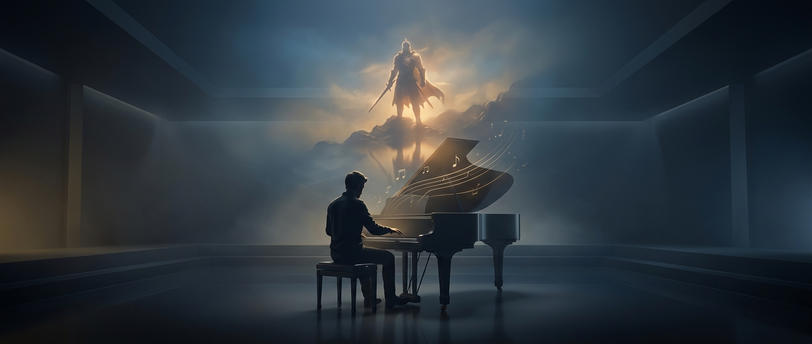 Game composers sometimes write themes before seeing the game