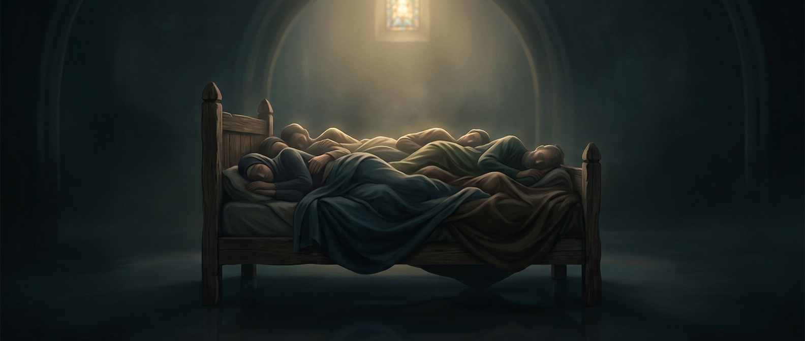 Medieval hospitals put five strangers in one bed