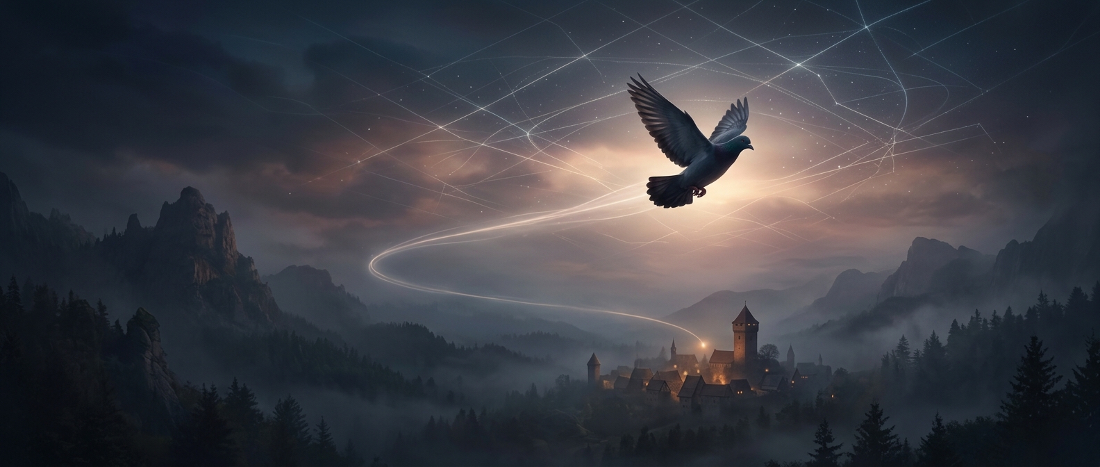 Why homing pigeons only deliver one way