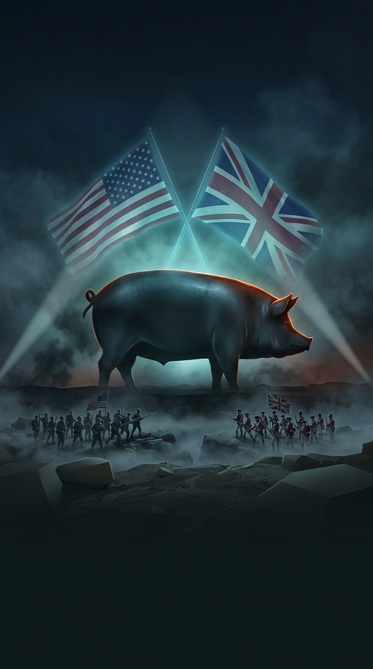 In 1859, the US and Great Britain nearly went to an all-out war over the sudden death of what single farm animal?