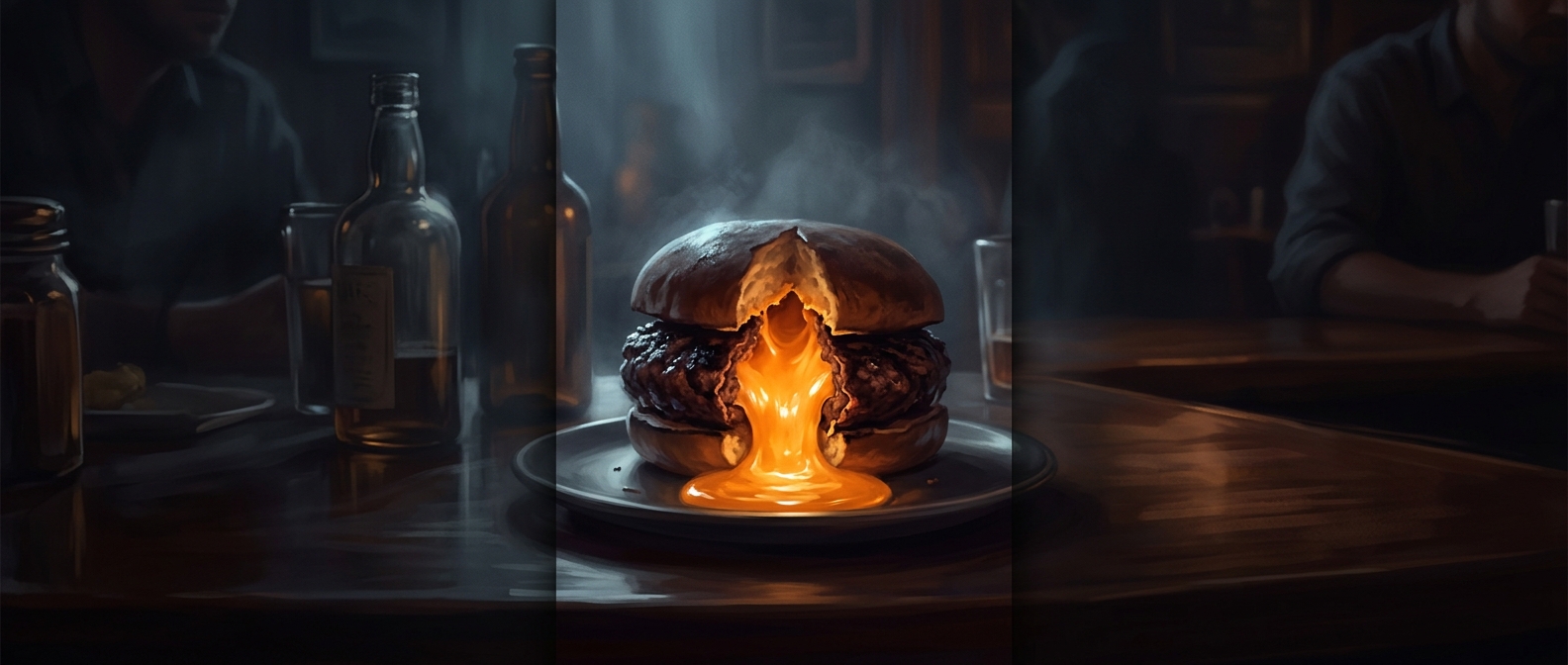 The burger with molten cheese trapped inside