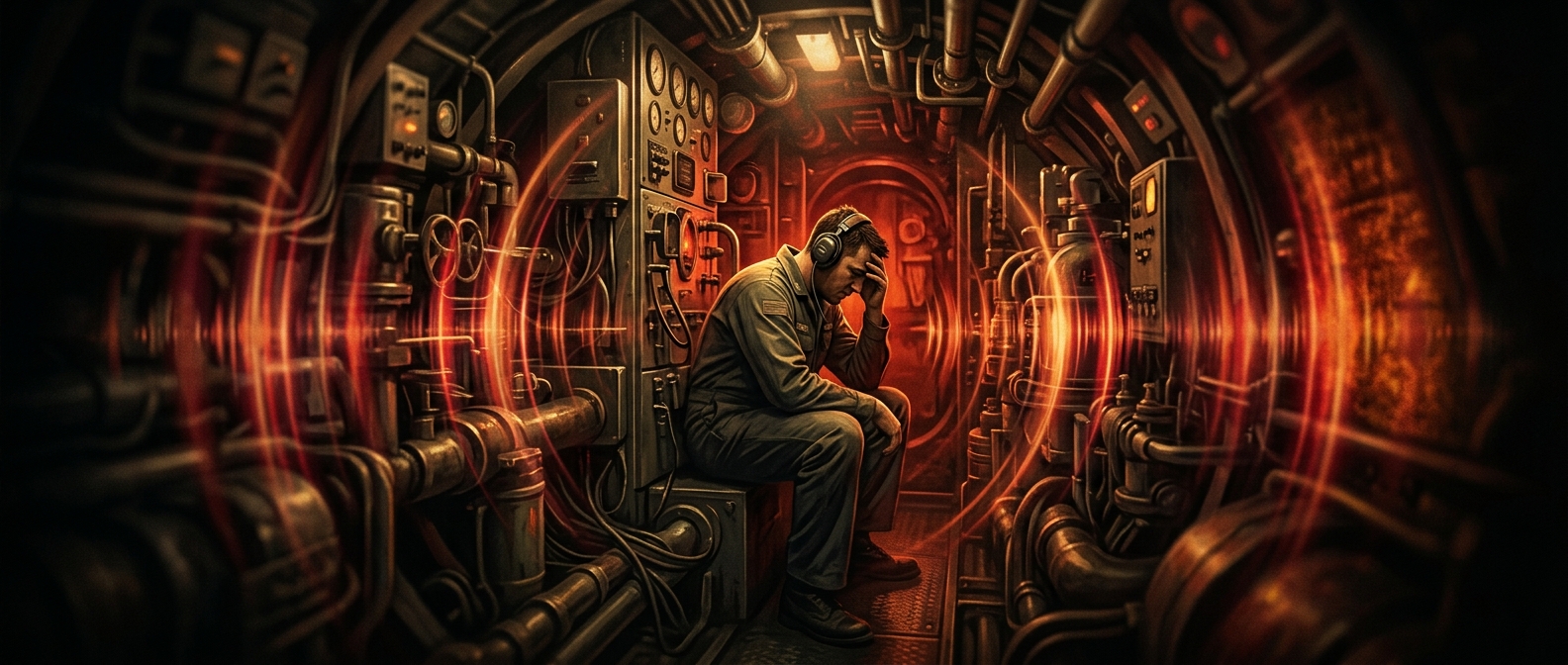 Why submarine crews work in deafening rooms