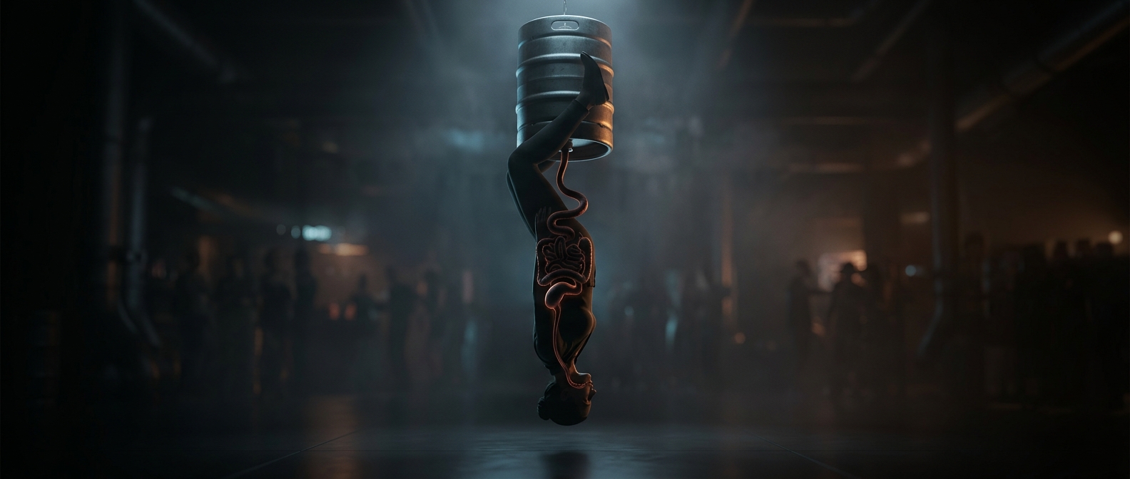 How a keg stand makes liquid defy gravity