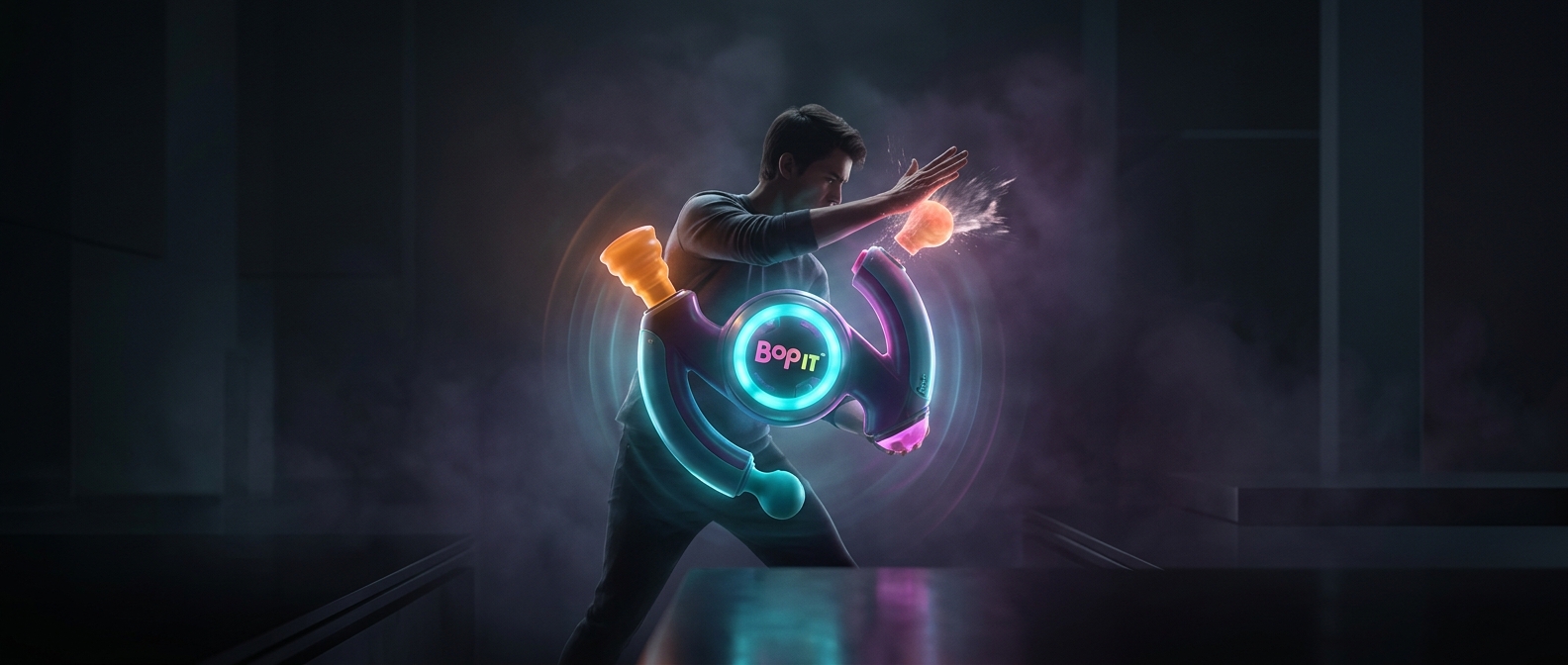 Bop It turns simple commands into panic