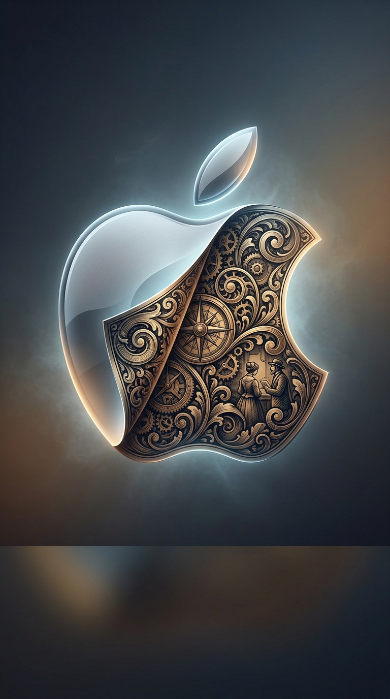 The sleek, minimalist bitten Apple logo is globally recognized. What insanely complicated image was their original 1976 logo?