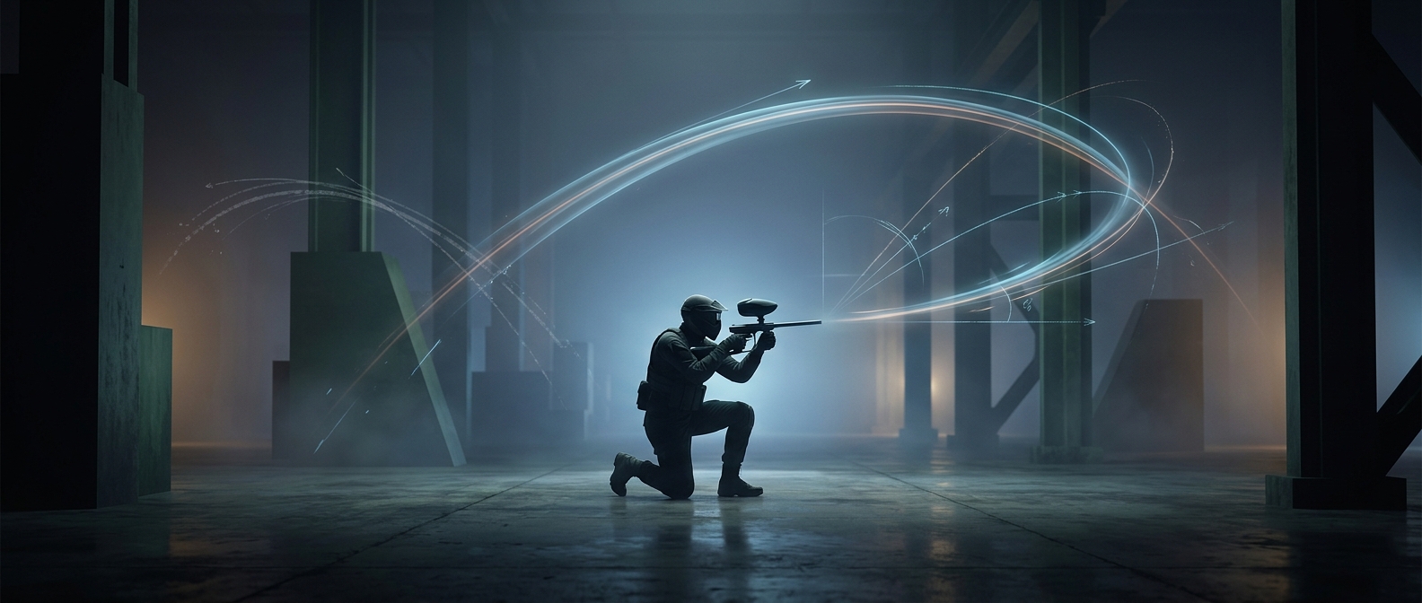 Why paintballs need an artillery-style aim