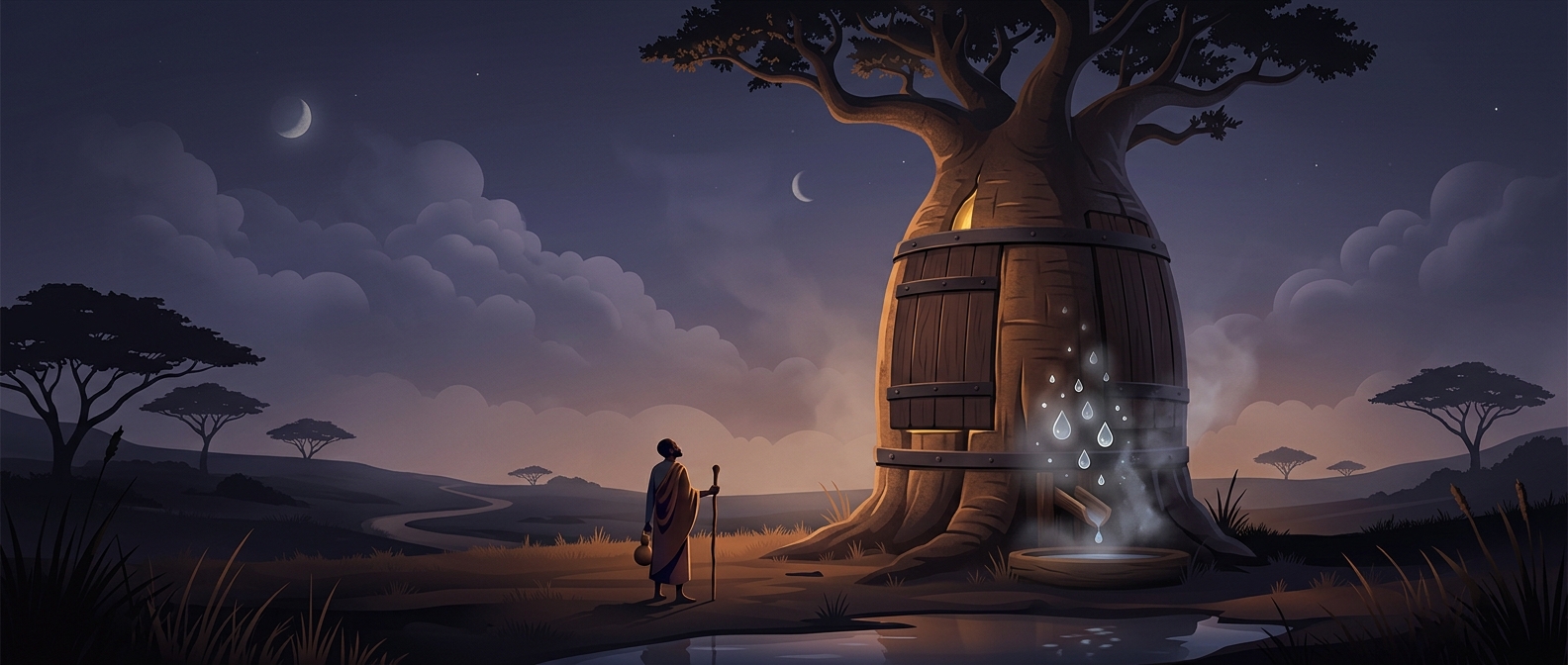 How baobabs survive with water-filled trunks