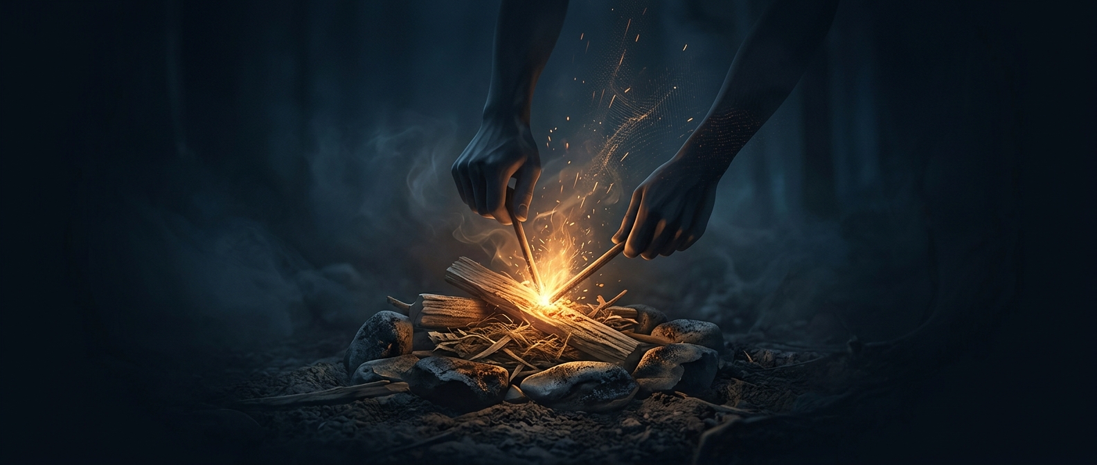How a rough strip makes fire