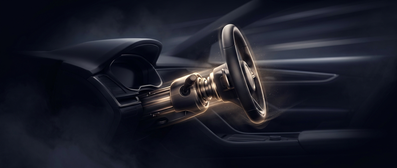 Steering wheels telescope in and out for drivers