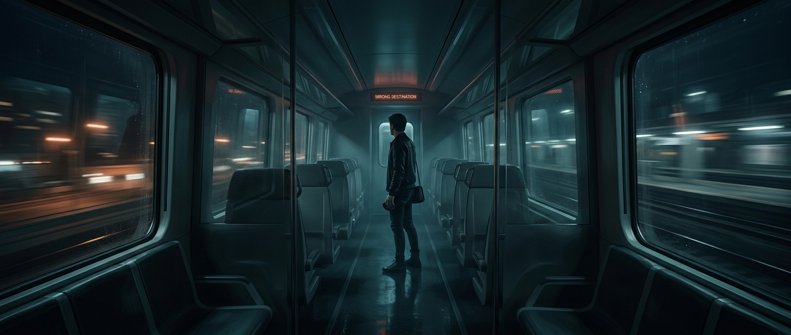 The awkward panic of sitting in the wrong train car