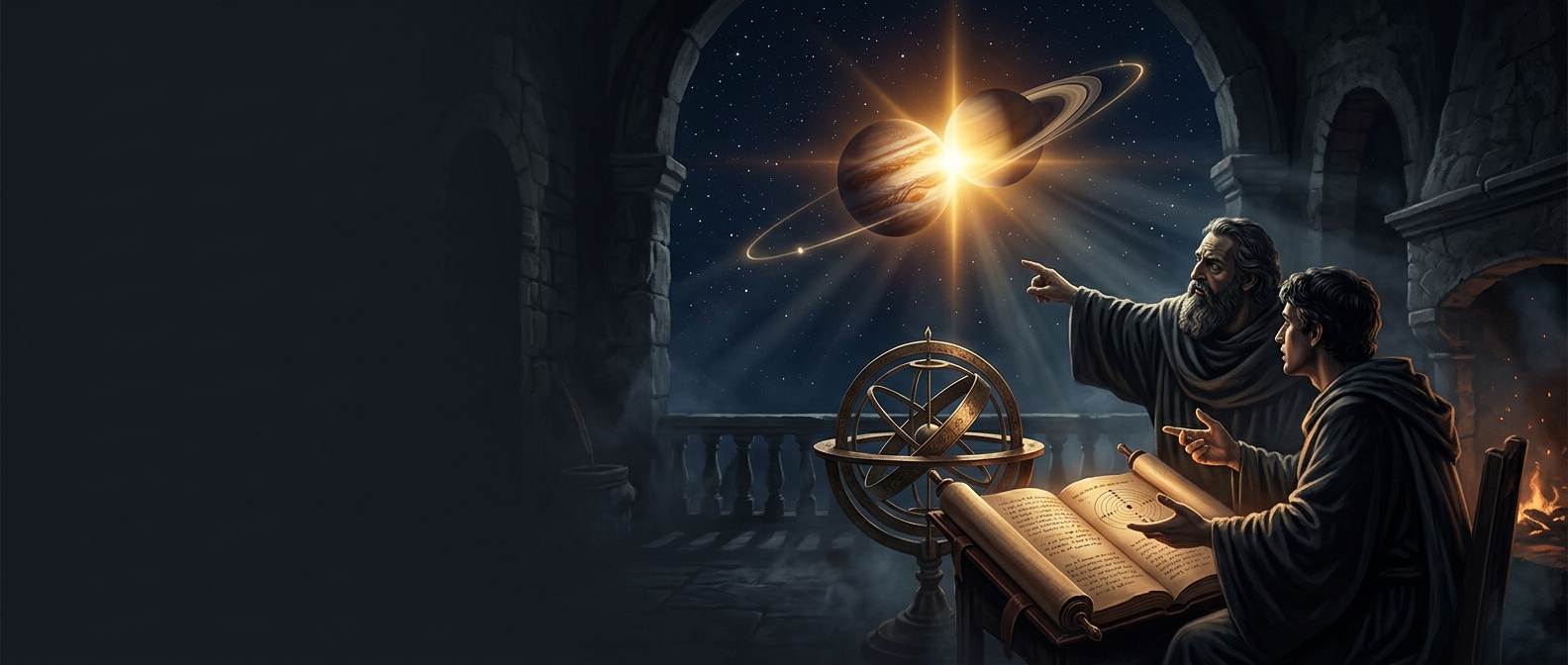Early Christian theologians heavily debated whether the star of Bethlehem was actually a massive Jupiter conjunction