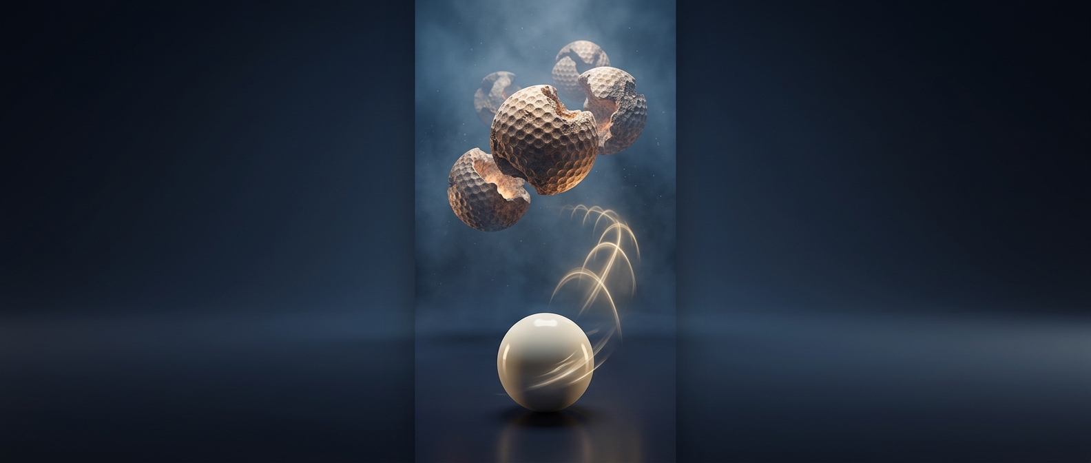 Golf balls fly farther with dents than when smooth