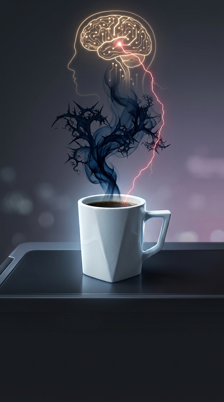 Why does black coffee inherently taste much more bitter when it is served in a stark white mug?