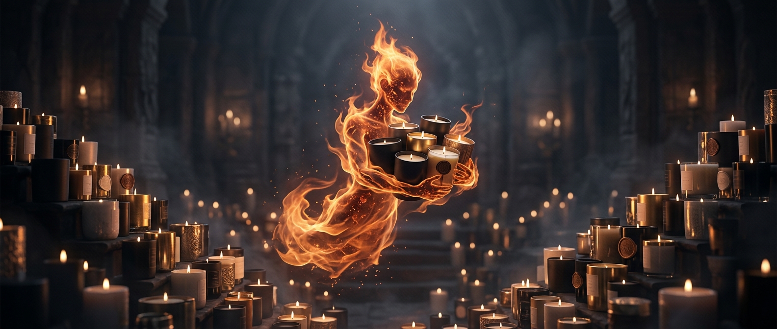 Fire elements hoard expensive scented candles