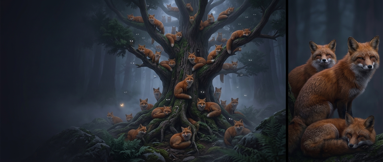 A Japanese village where foxes roam freely