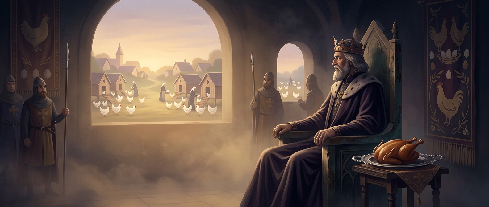 A king once risked a campaign for chicken farms