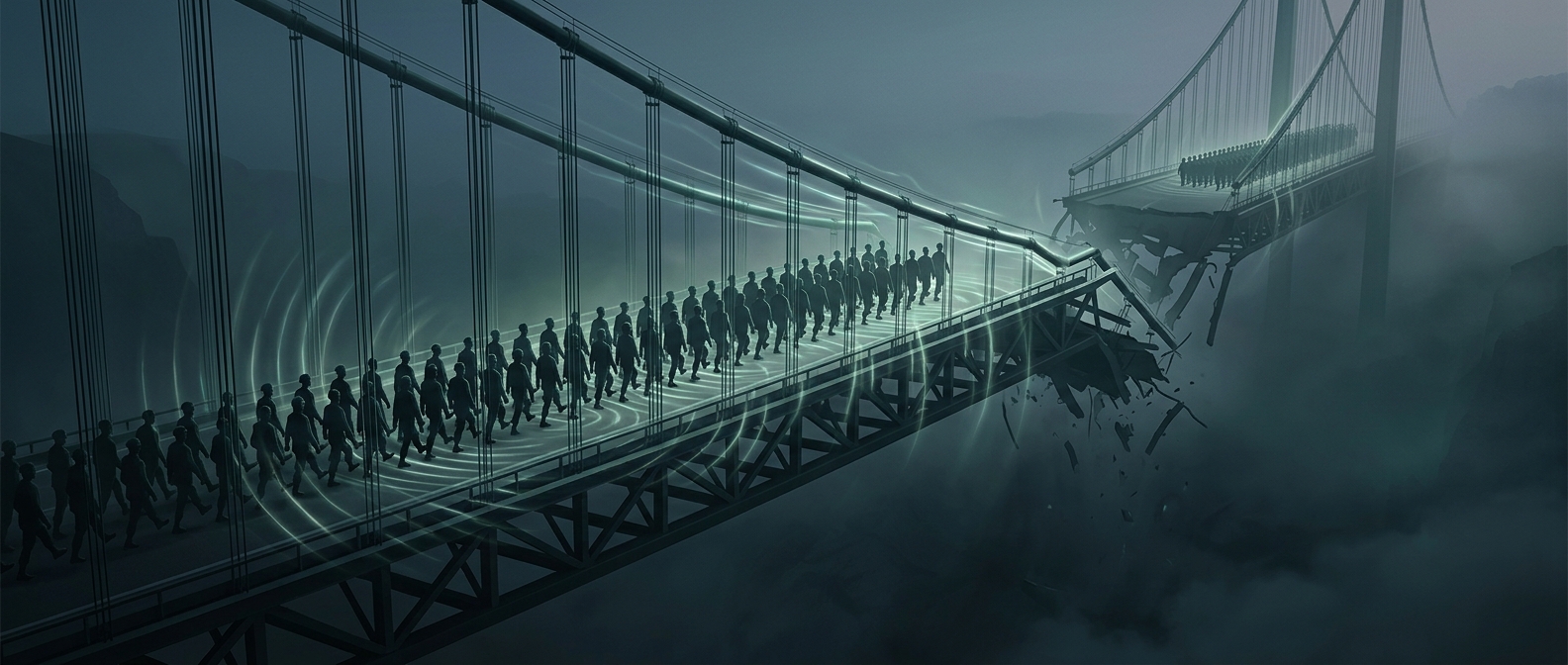 Why soldiers break step on bridges