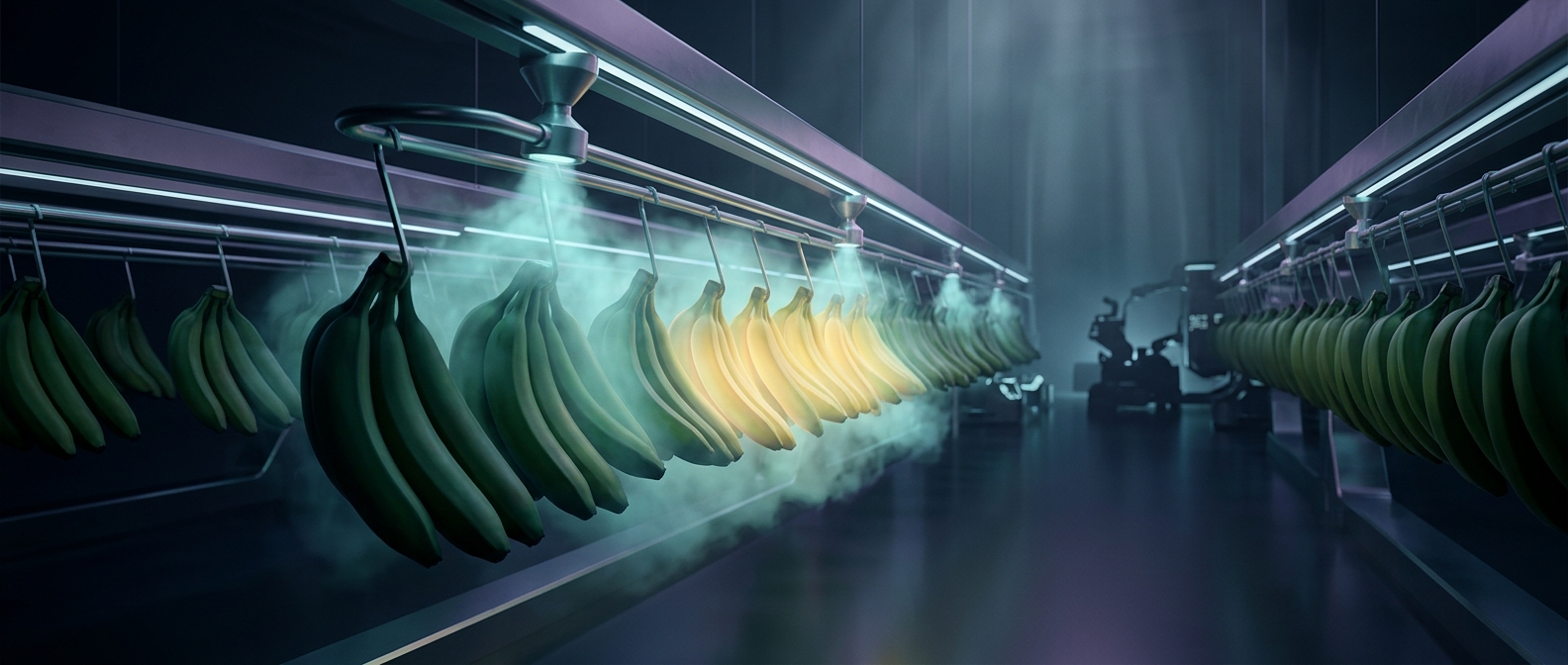 Why bananas arrive green—and turn yellow all at once