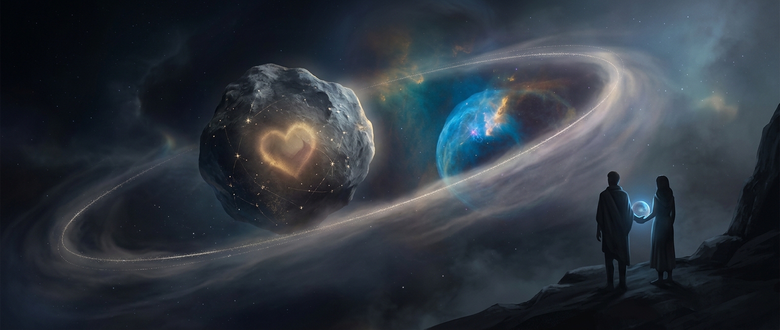 Asteroid Amor defines the borders of platonic love