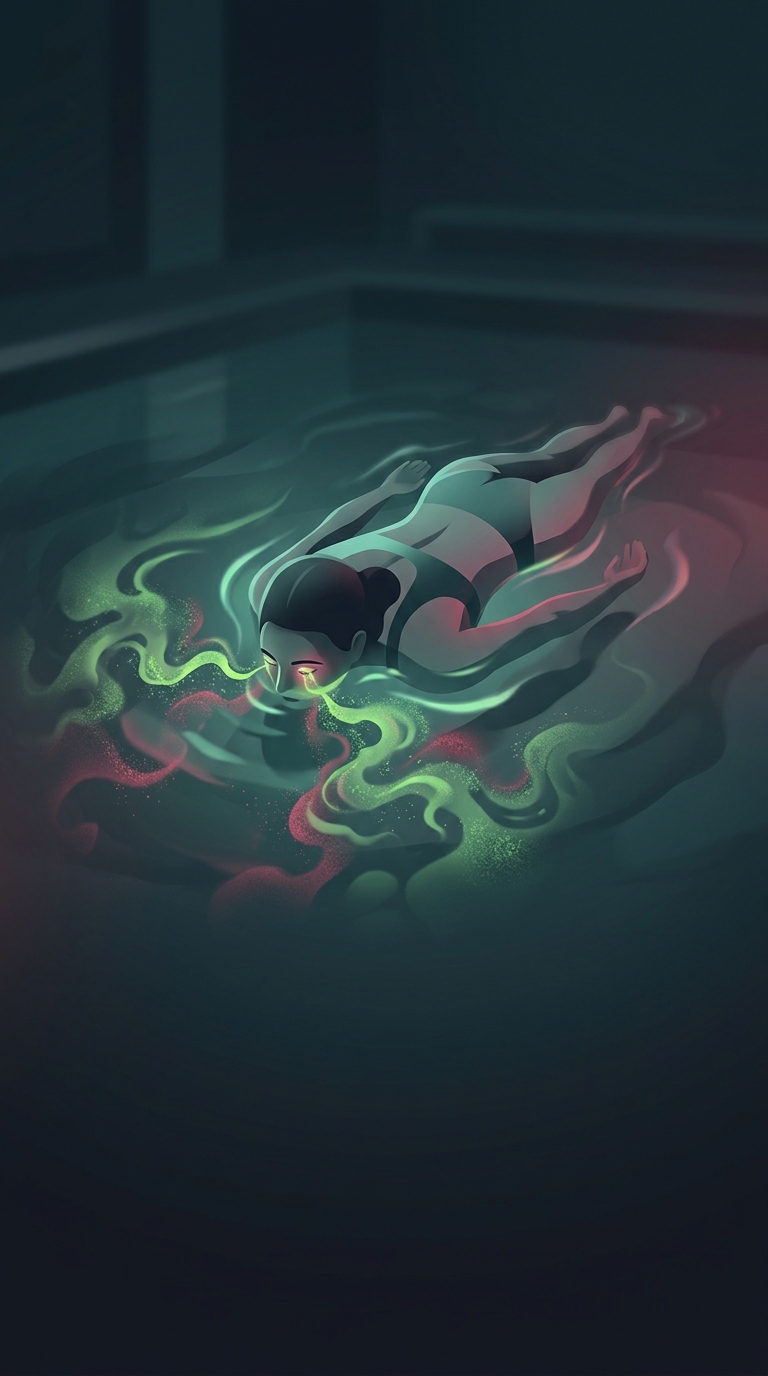 What genuinely disgusting chemical reaction actually causes your eyes to burn red after swimming in a public pool?
