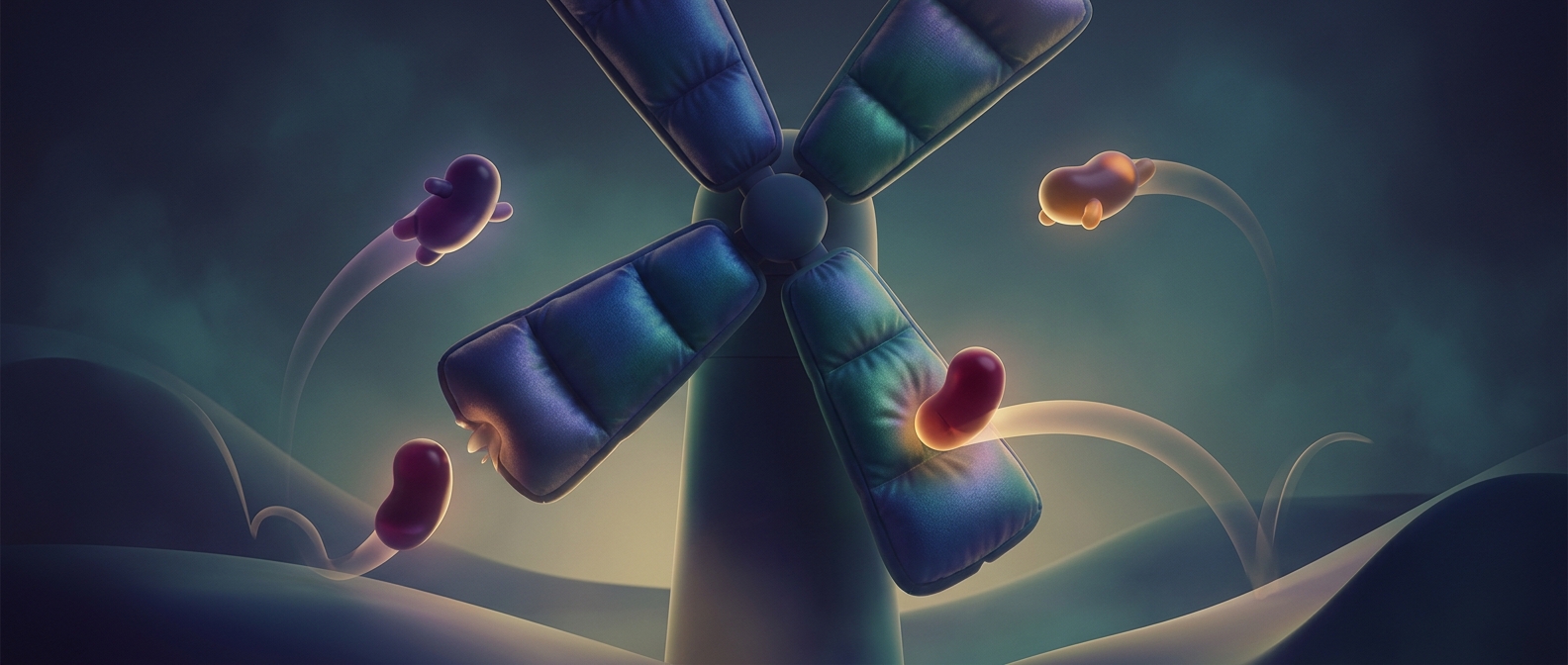 Fall Guys jelly beans bounce off giant padded windmills
